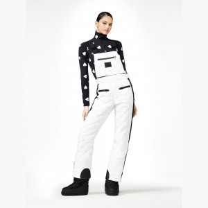 Goldbergh AGNES ski salopette Ski Pants White | 946520GTU