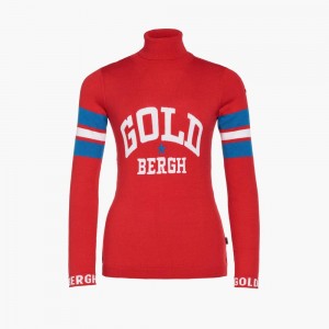 Goldbergh BISCUIT long sleeve knit Sweater Red | 980642FWY