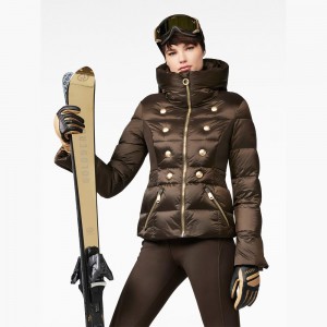 Goldbergh BOUTON Ski Jacket Dark Brown | 642071VSP