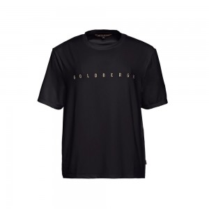 Goldbergh BOXY short sleeve top T-shirts Black | 840275OXB