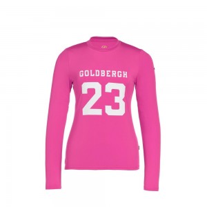 Goldbergh GAME long sleeve T-shirts Pink | 286940ZYJ