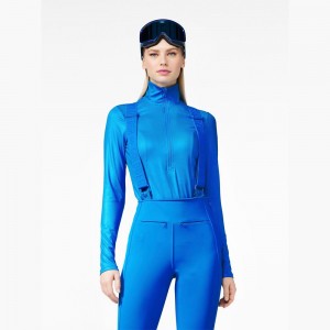 Goldbergh GLAMOUR ski pully Ski Tops Blue | 568394JNF