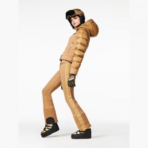 Goldbergh GOLDEN EDGE Ski Pants Brown | 170853HTQ