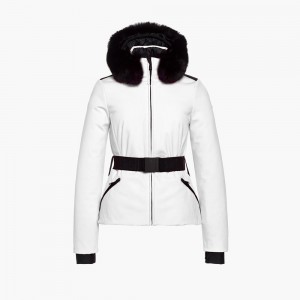 Goldbergh HIDA faux border Ski Jacket White | 895016CYB