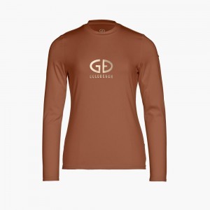 Goldbergh HOMEBASE long sleeve T-shirts Beige | 859201BGZ