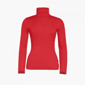 Goldbergh MIRA long sleeve knit Sweater Red | 513620FPT