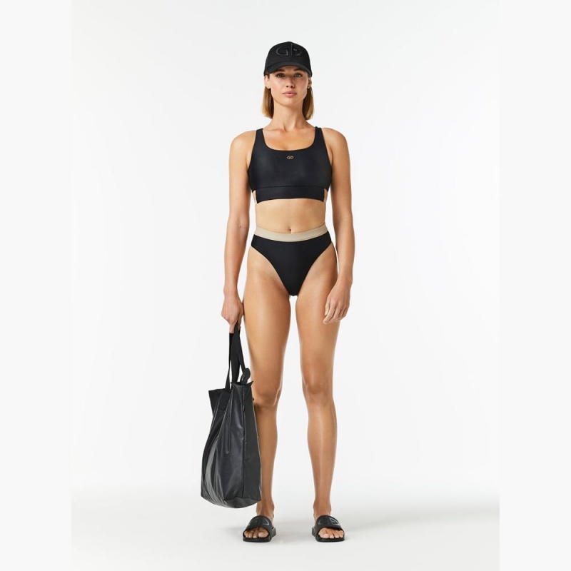 Goldbergh ATLANTIC swim bra Swimwear Black | 154327SVC