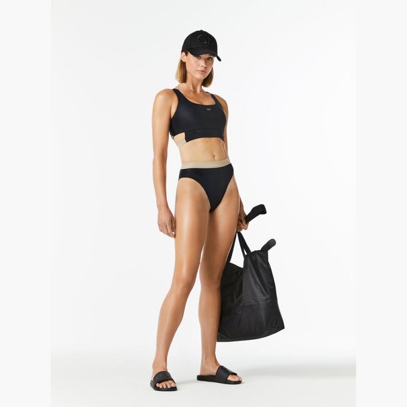 Goldbergh ATLANTIC swim bra Swimwear Black | 154327SVC