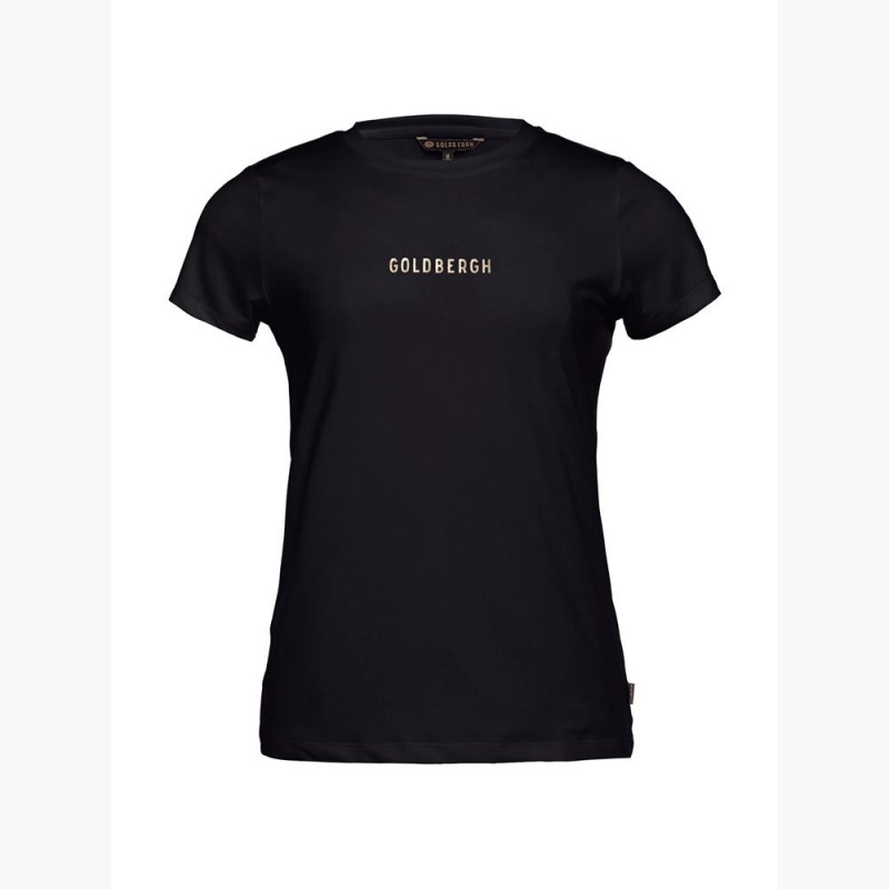 Goldbergh AVERY short sleeve top T-shirts Black | 627981EDB