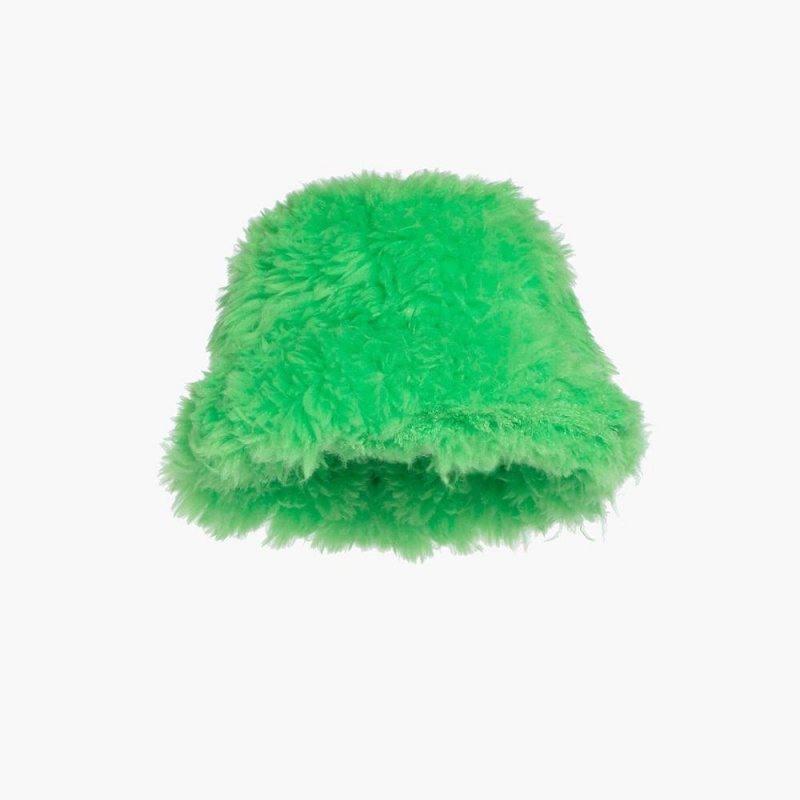 Goldbergh BIRD bucket hat faux fur Bucket Hat Green | 803749JPT