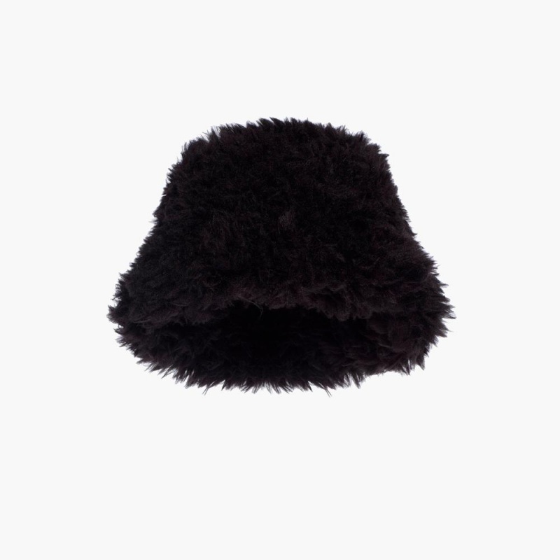 Goldbergh BIRD bucket hat faux fur Bucket Hat Black | 648259EWL