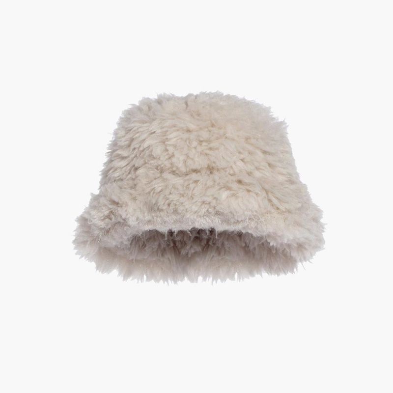 Goldbergh BIRD bucket hat faux fur Bucket Hat White | 967483YXT