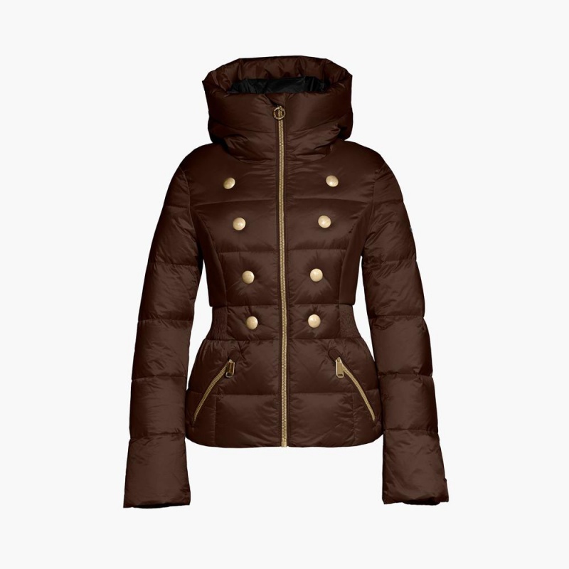 Goldbergh BOUTON Ski Jacket Dark Brown | 642071VSP