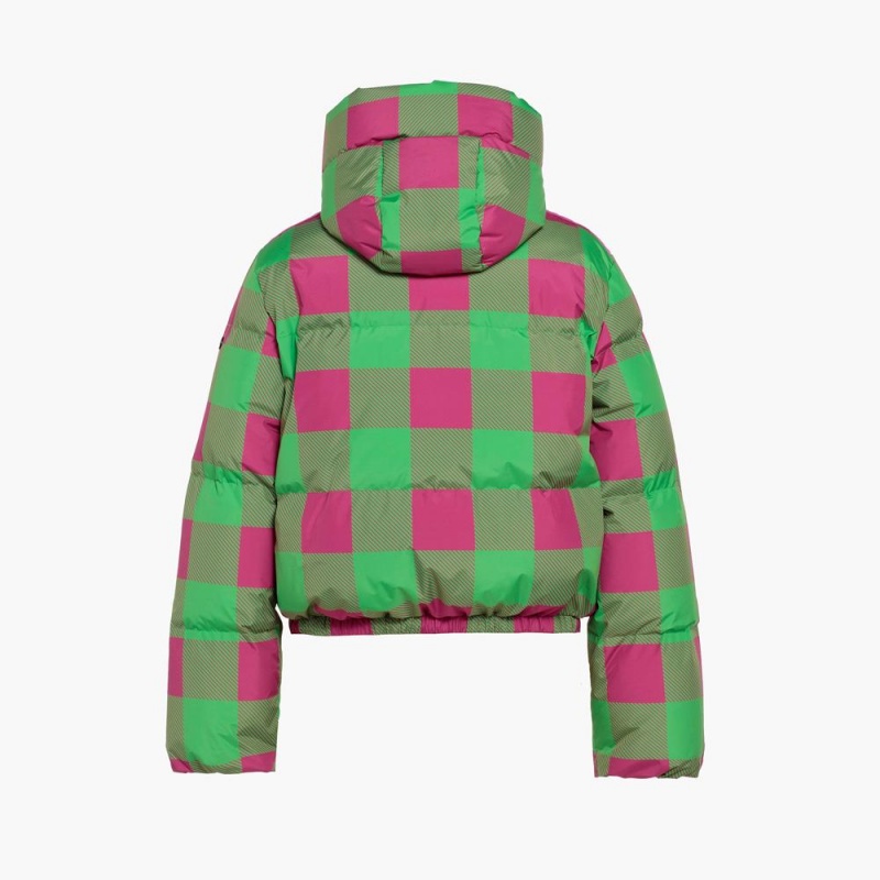 Goldbergh CABIN Ski Jacket Green / Pink | 345689HKC