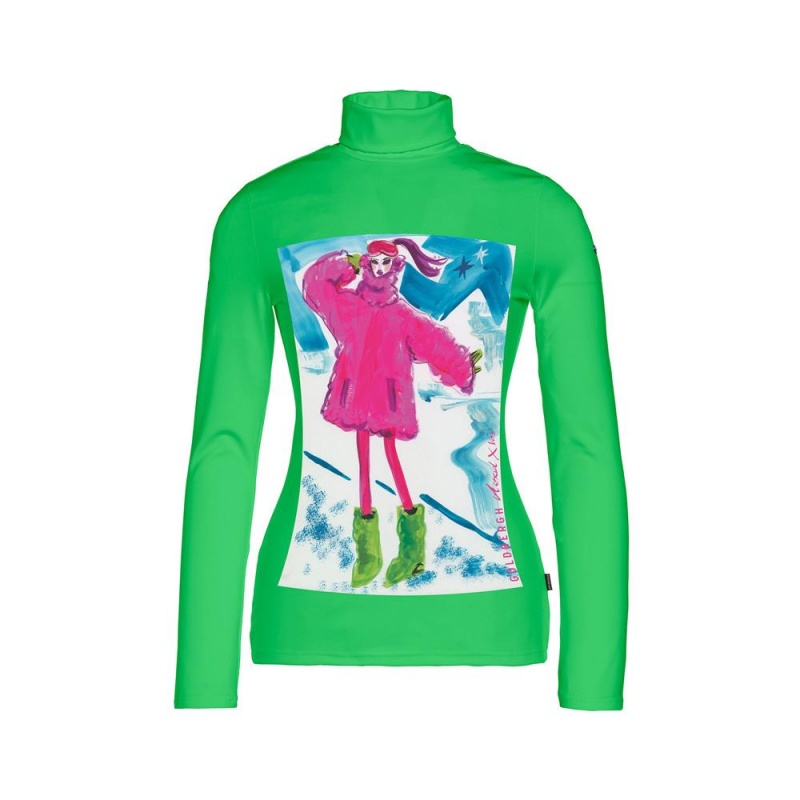 Goldbergh COOLGIRL long sleeve T-shirts Green | 732461MFZ