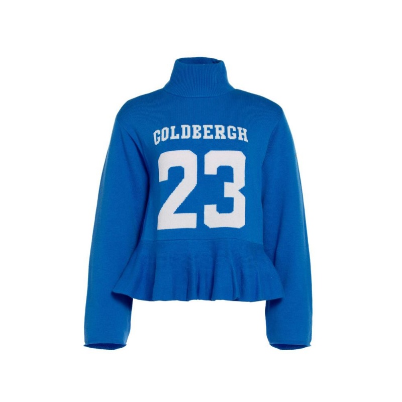 Goldbergh DANGLE long sleeve knit Sweater Blue | 493670WAP