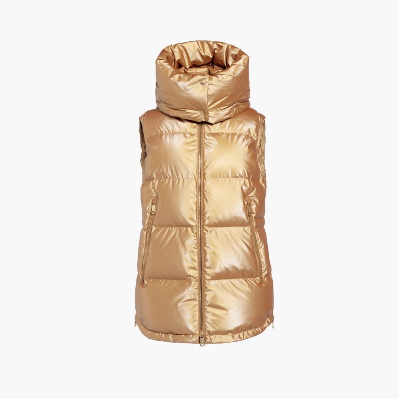 Goldbergh FLASH bodywarmer Jackets Gold | 789140ZKY