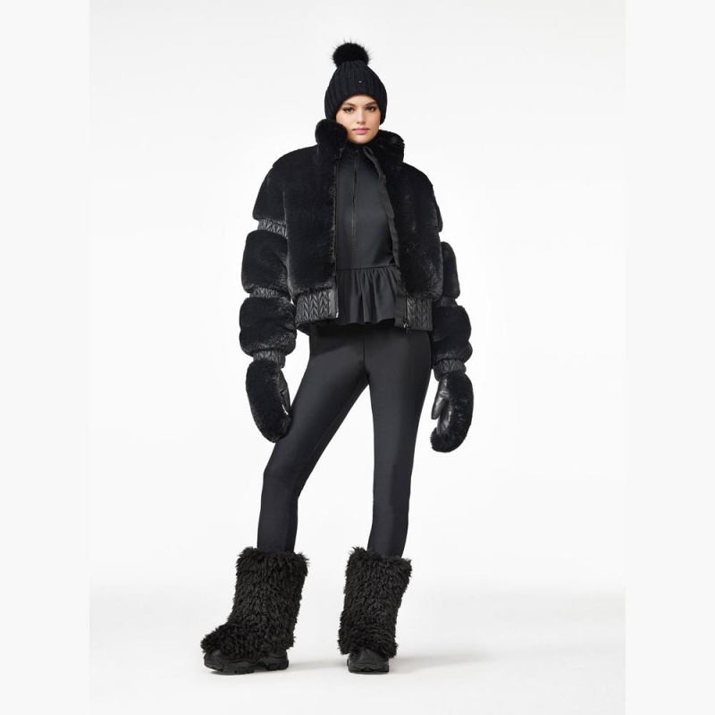 Goldbergh FURRY Ski Jacket Black | 526074MUS