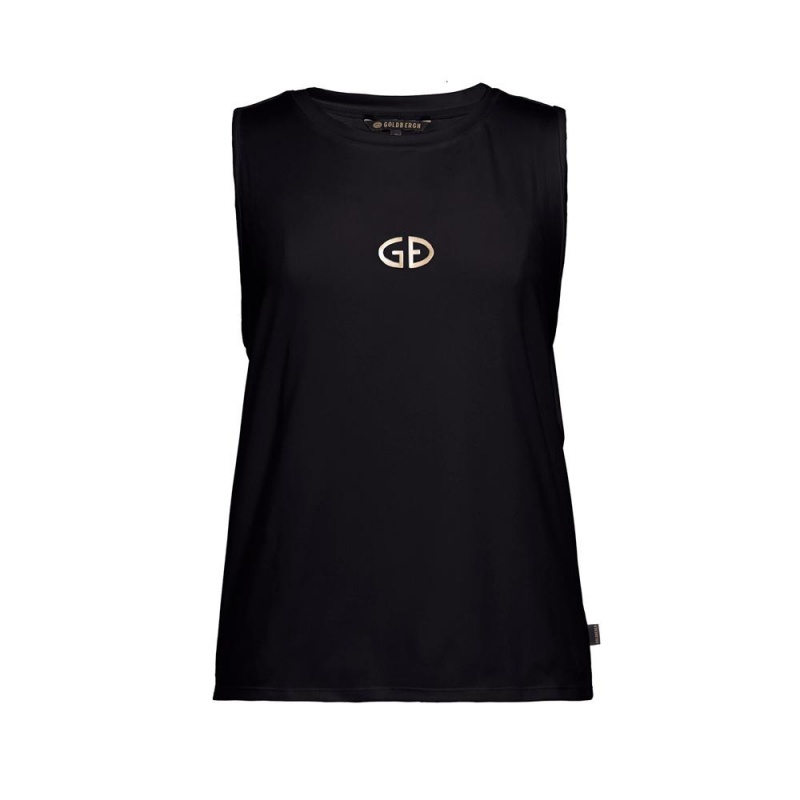 Goldbergh GIGI sleeveless Tank Top Black | 249718IYD