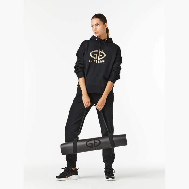 Goldbergh HARVARD Hoodie Black | 407825FQS