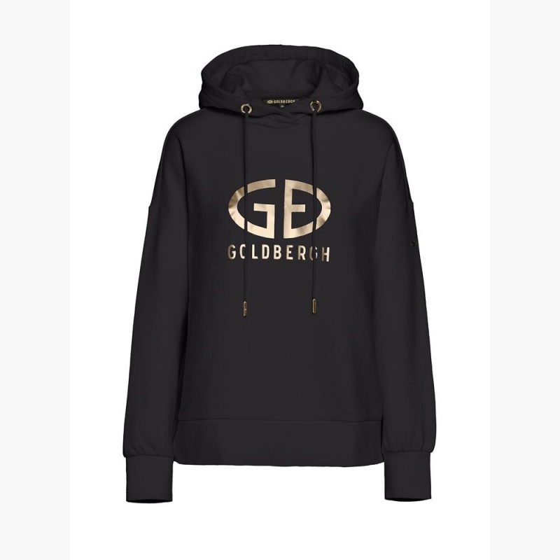 Goldbergh HARVARD Hoodie Black | 407825FQS