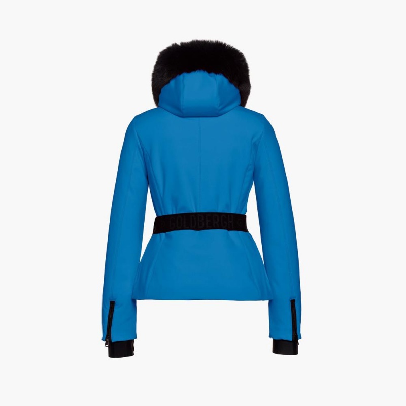 Goldbergh HIDA faux border Ski Jacket Blue | 273195MEK