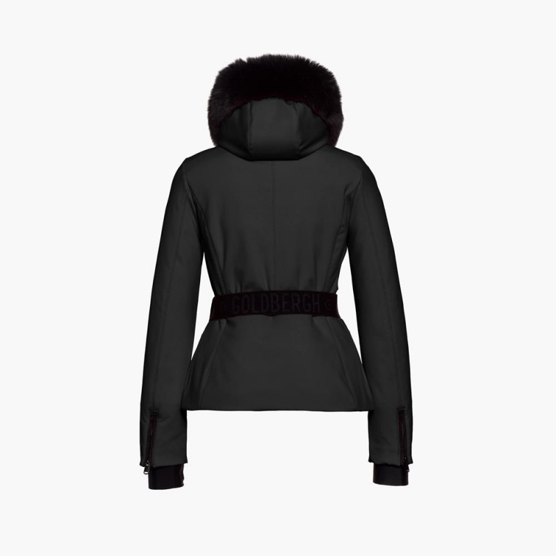 Goldbergh HIDA faux border Ski Jacket Black | 168534MVB