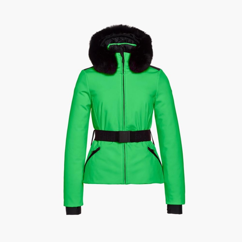 Goldbergh HIDA faux border Ski Jacket Green | 340169VFQ