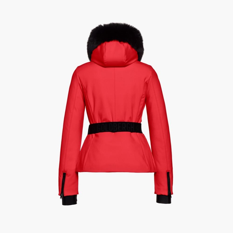 Goldbergh HIDA faux border Ski Jacket Red | 701956OJK