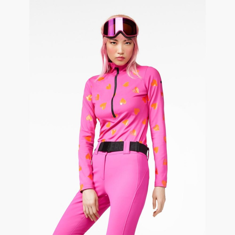 Goldbergh LOVEY ski pully Ski Tops Pink | 145679QNK