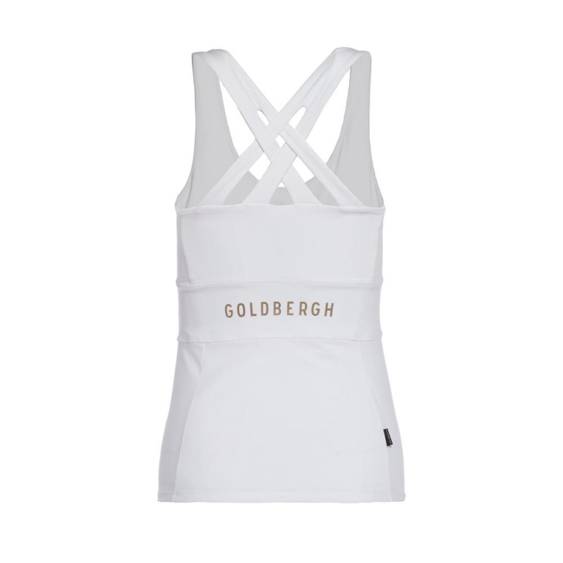 Goldbergh MANHATTAN tank top with cups Tank Top White | 948613AYK