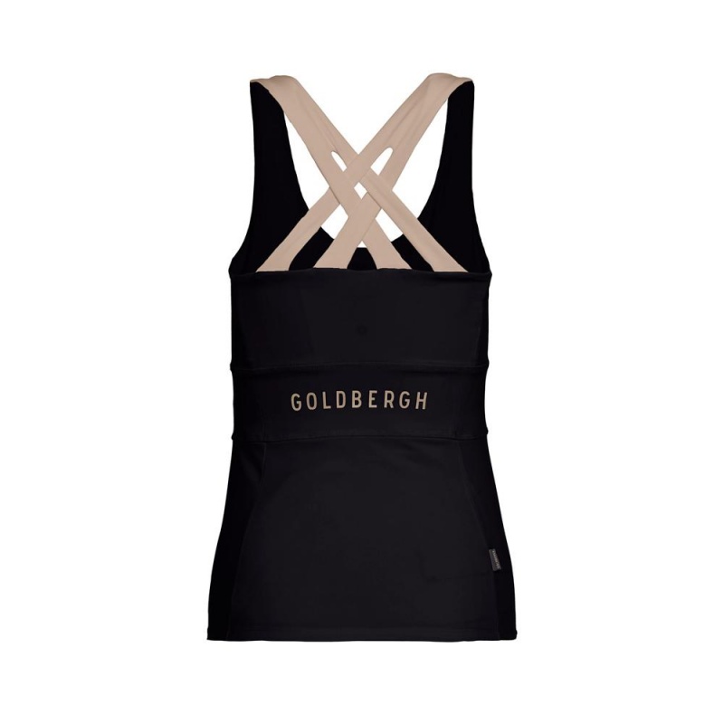 Goldbergh MANHATTAN tank top with cups Tank Top Brown | 140536KDA