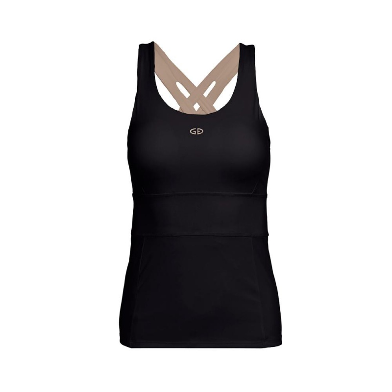 Goldbergh MANHATTAN tank top with cups Tank Top Brown | 140536KDA