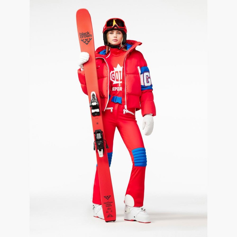 Goldbergh MAPLE LEAF ski pully Ski Tops Red | 168234KQC