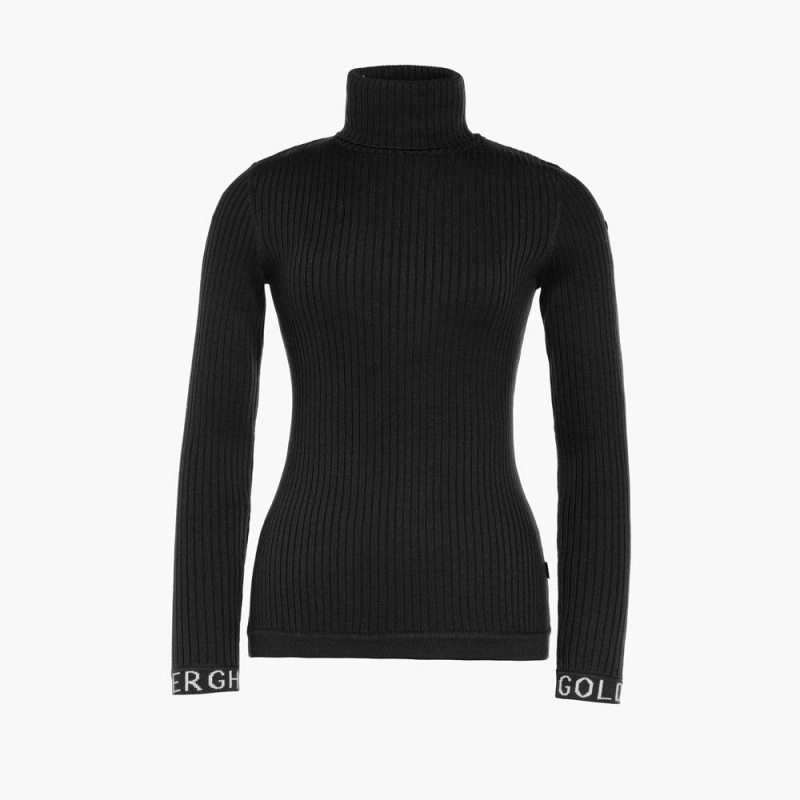 Goldbergh MIRA long sleeve knit Sweater Black | 954312YXQ