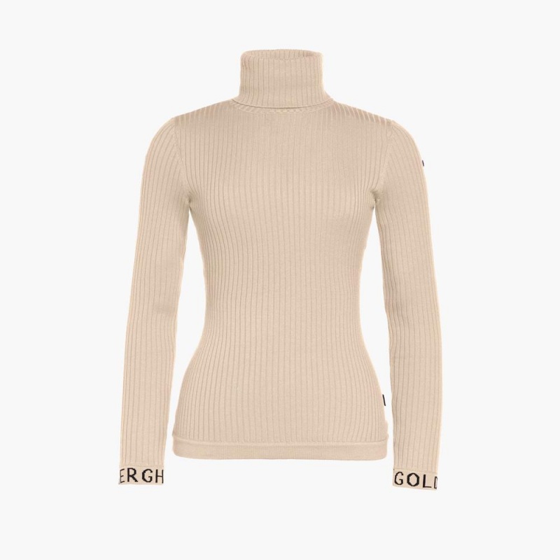 Goldbergh MIRA long sleeve knit Sweater Beige | 951274LBZ