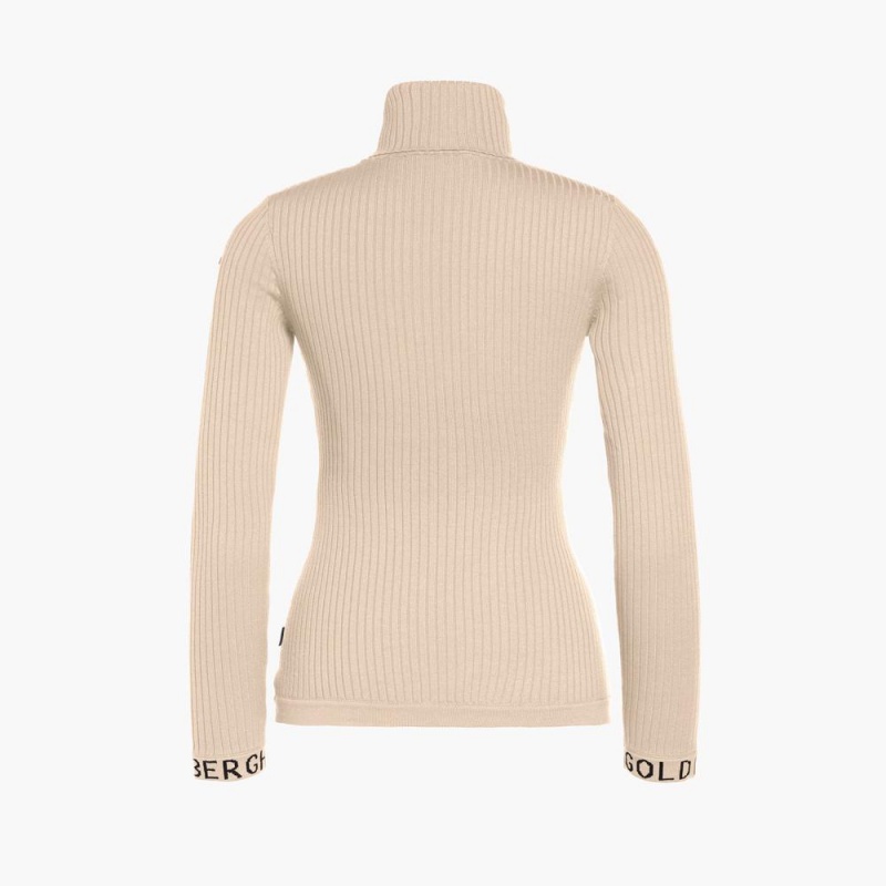 Goldbergh MIRA long sleeve knit Sweater Beige | 951274LBZ