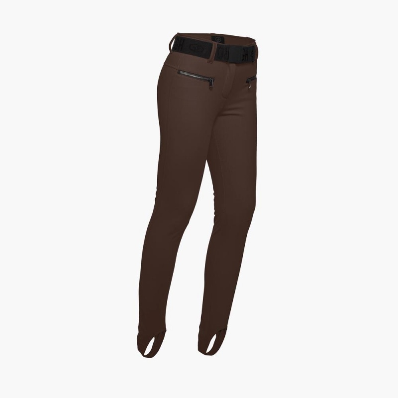 Goldbergh PARIS Ski Pants Dark Brown | 714685ONT