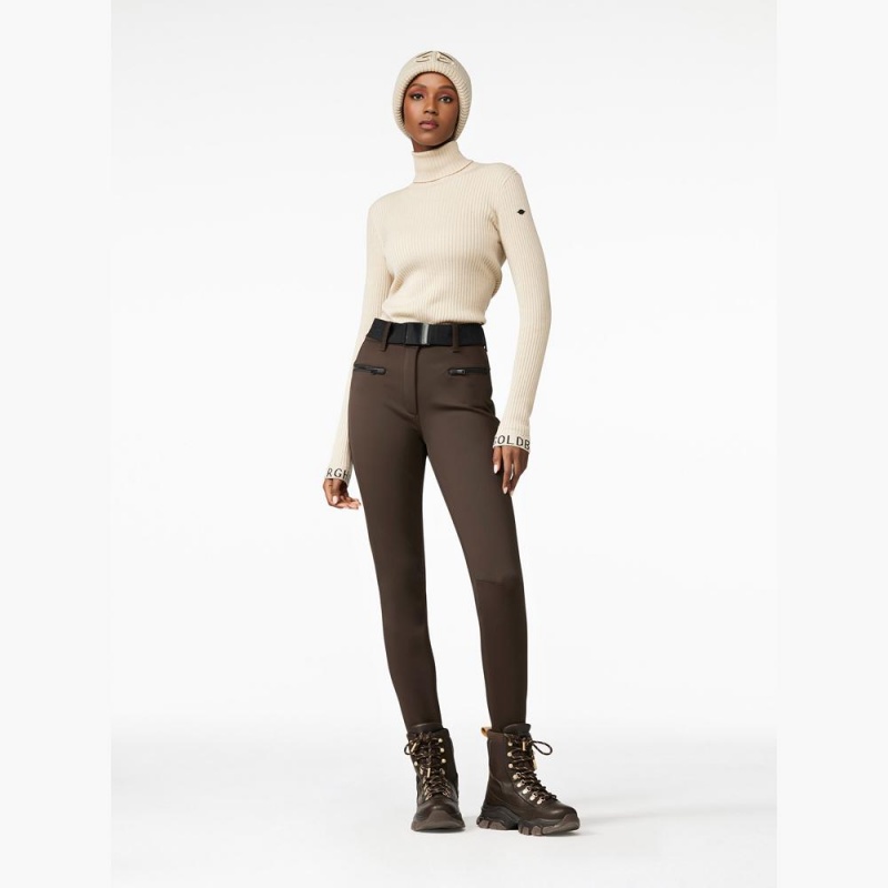 Goldbergh PARIS Ski Pants Dark Brown | 714685ONT