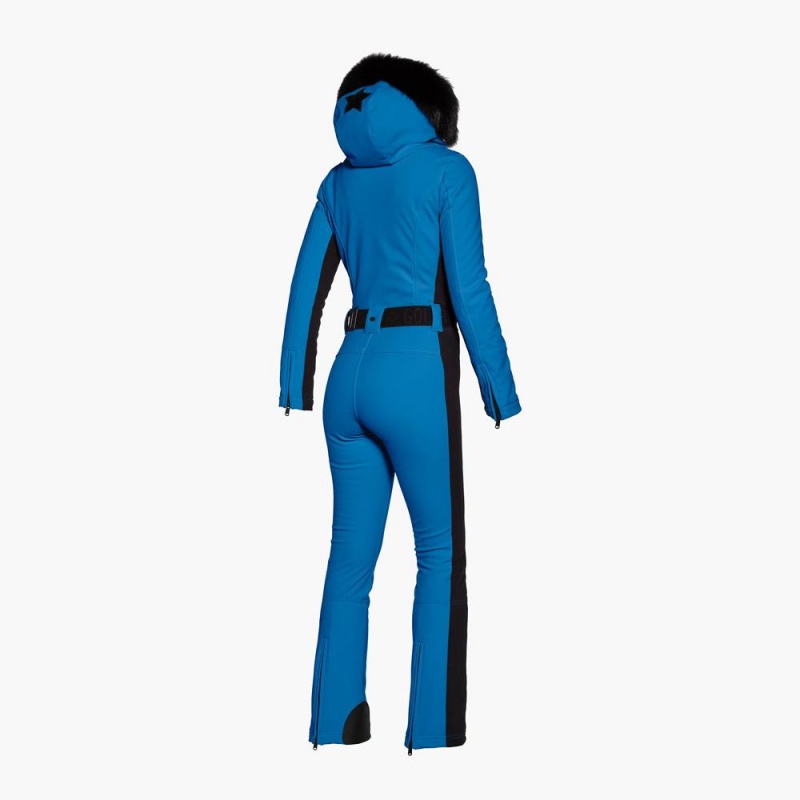 Goldbergh PARRY faux border Ski Suit Blue | 196827TOV