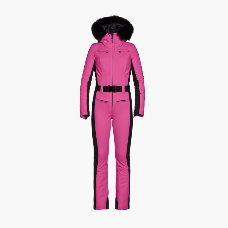 Goldbergh PARRY faux border Ski Suit Pink | 691352HXY