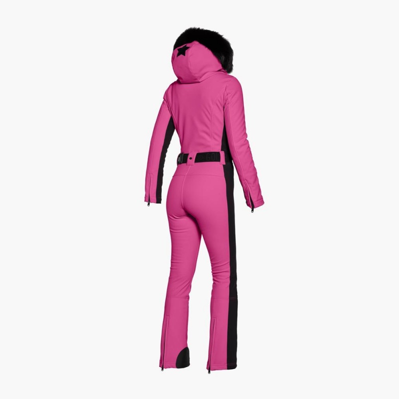 Goldbergh PARRY faux border Ski Suit Pink | 691352HXY