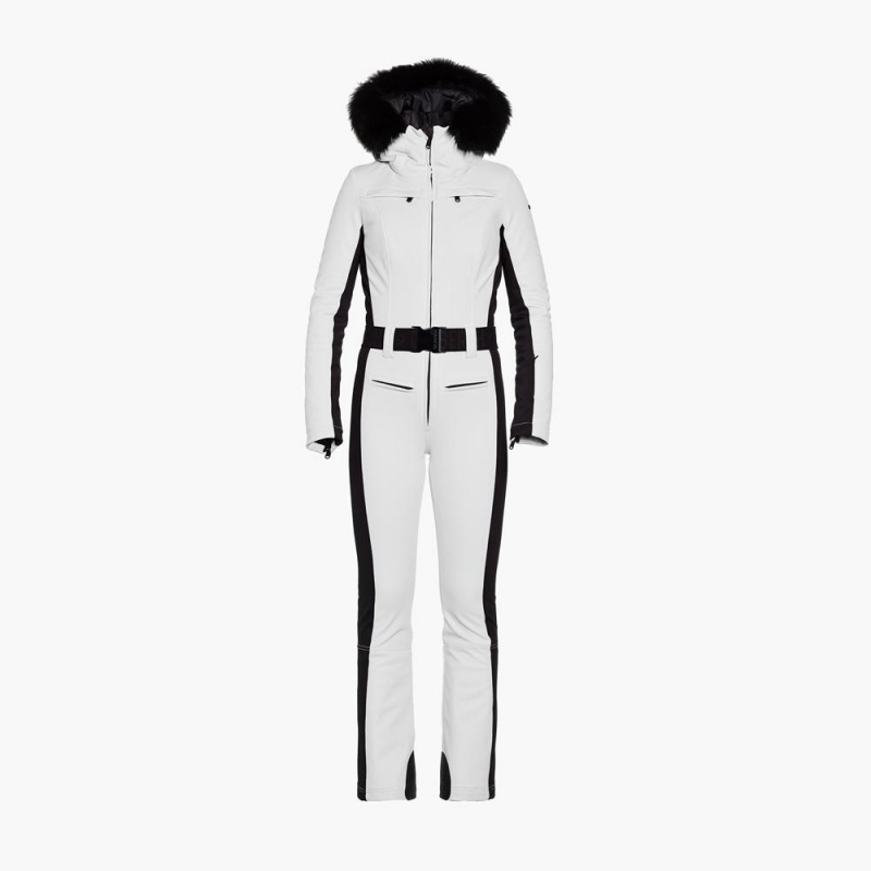 Goldbergh PARRY faux border Ski Suit White | 078261IQY