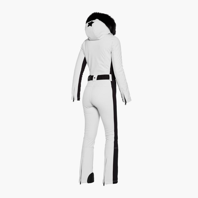 Goldbergh PARRY faux border Ski Suit White | 078261IQY