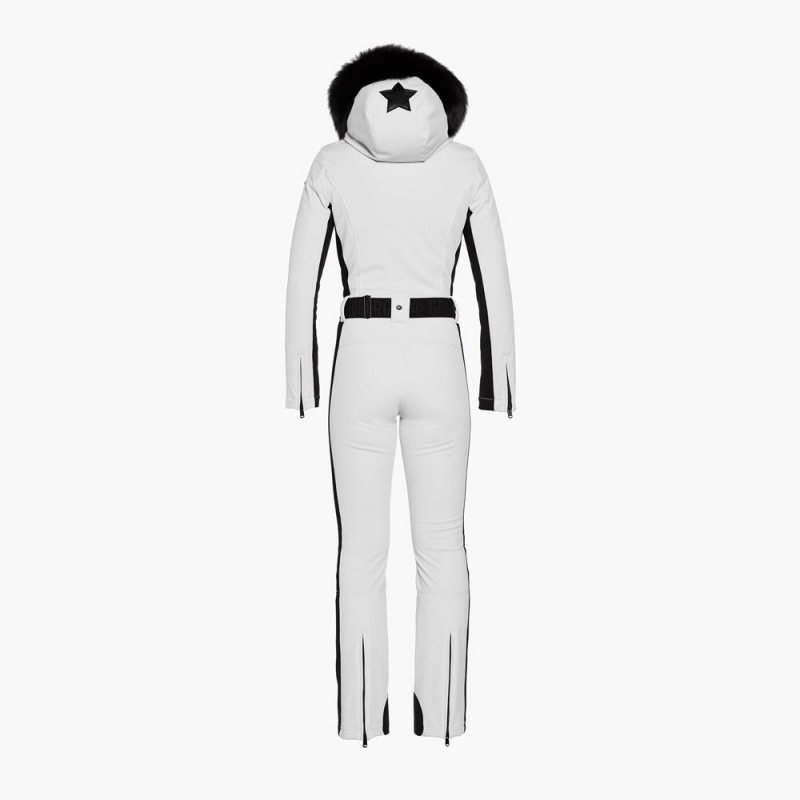 Goldbergh PARRY faux border long Ski Suit White | 398706ZGB