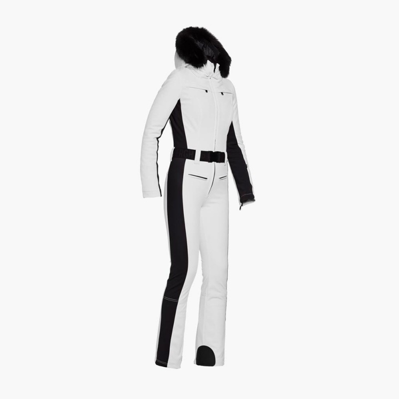 Goldbergh PARRY faux border long Ski Suit White | 398706ZGB