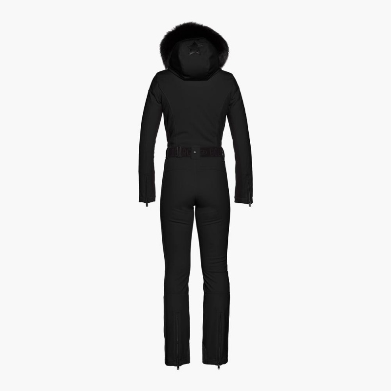 Goldbergh PARRY faux border long Ski Suit Black | 894176OPM