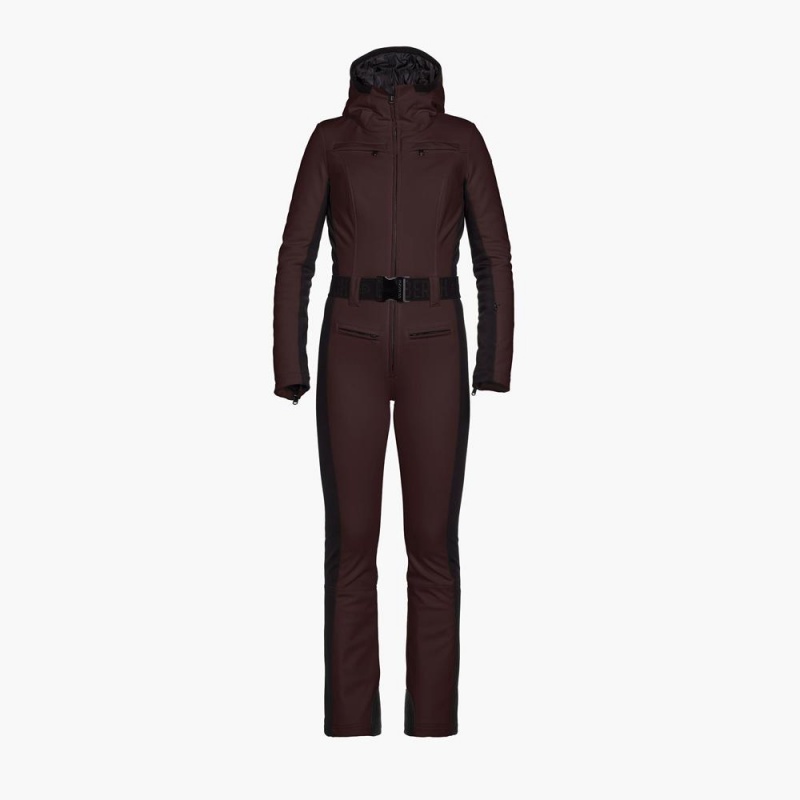 Goldbergh PARRY long Ski Suit Dark Brown | 680421VHB