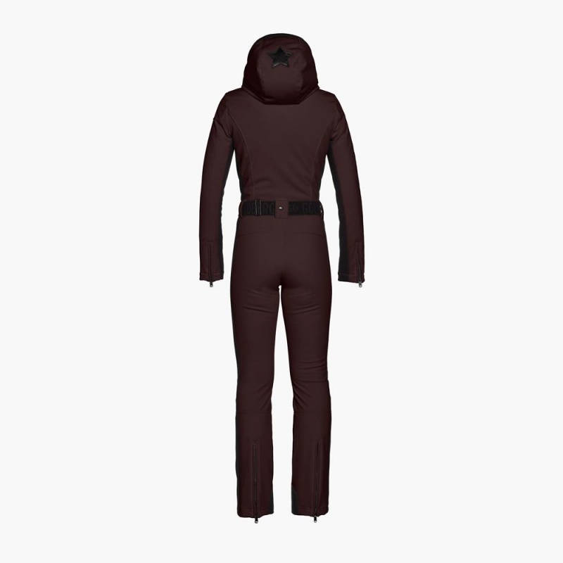 Goldbergh PARRY long Ski Suit Dark Brown | 680421VHB