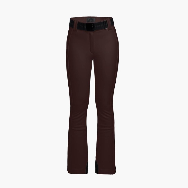 Goldbergh PIPPA long Ski Pants Dark Brown | 068253XZN